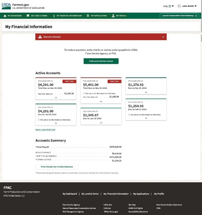 This new addition to the portal will enable producers and FSA staff to view loan-related information.