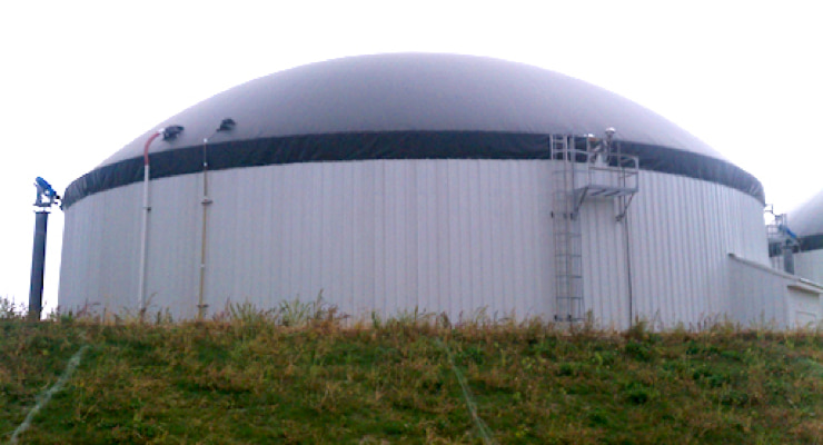 "Photo of an anaerobic digester"