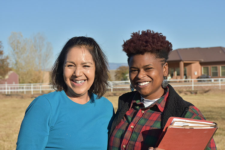 Tolani and Jasmine Wilson, NRCS soil conservationist in the Los Lunas field office