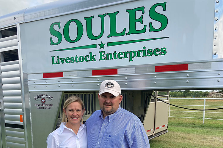 Montie and Julia operate their registered Hereford cattle operation in Osage County. Photo Courtesy of the Soules family.