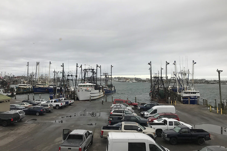 Boat harbor on the shores of Rhode Island.