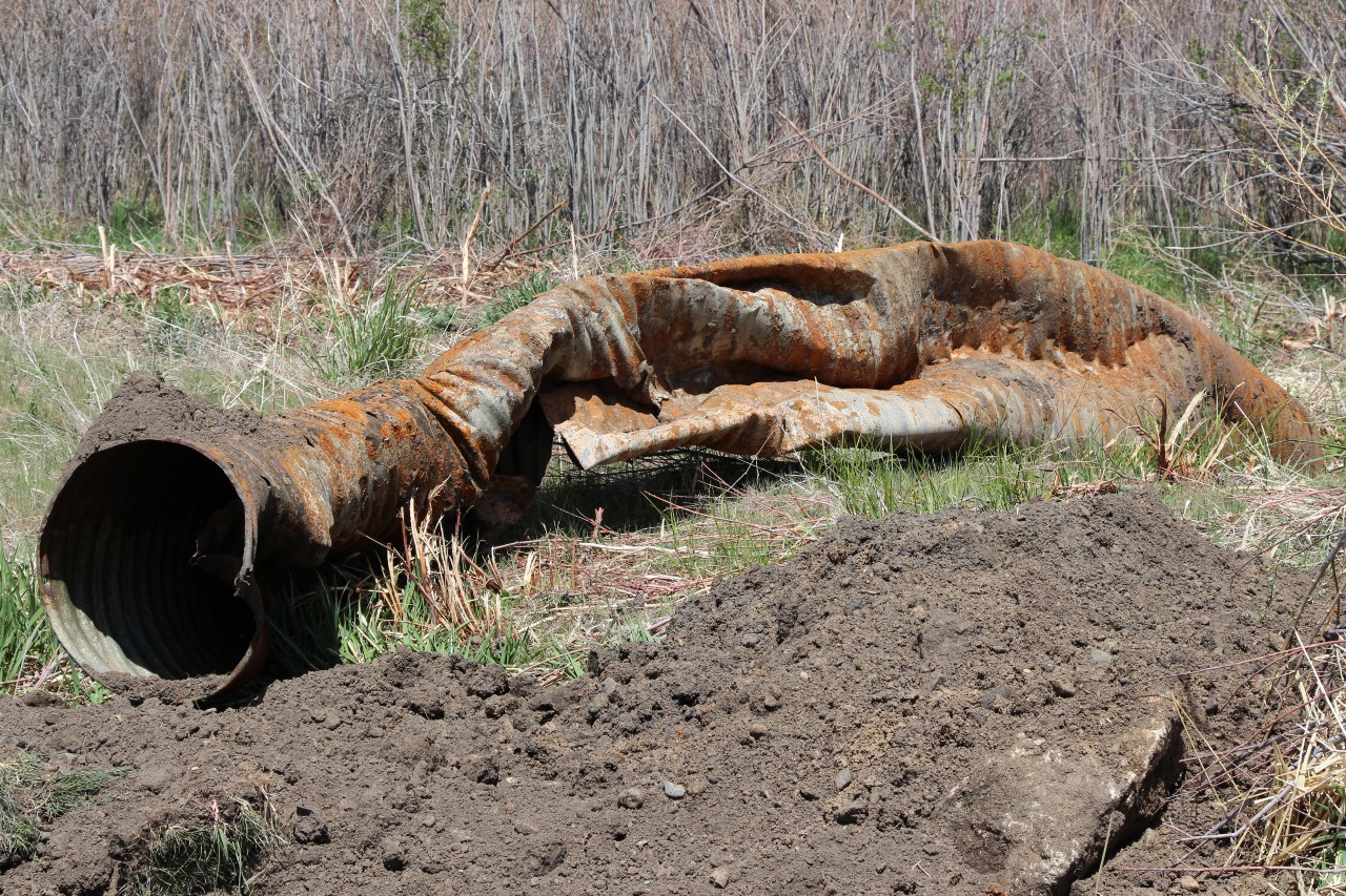 old rusty pipeline