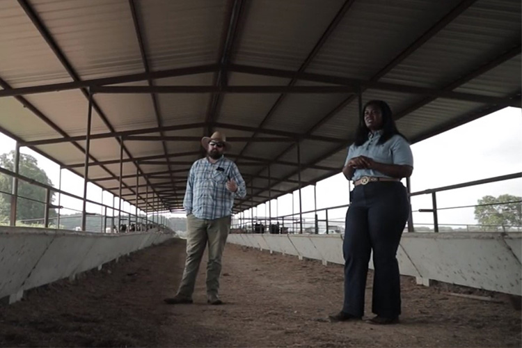 Kimberly Ratcliff with NRCS District Conservationist Ben Davis.