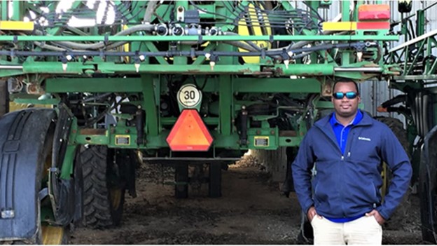 Tommy Turner with his tractor