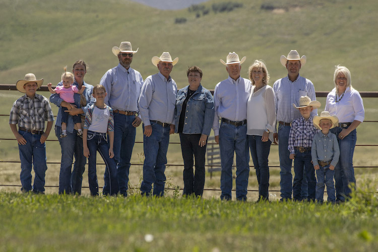 Family photo on the Blair ranch