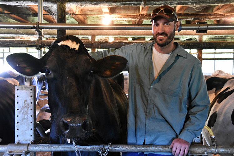 The farm has been in Tim’s family since the 1830s. He took over the dairy from his parents in 2015. Photo by Lynnette Wright, FSA.