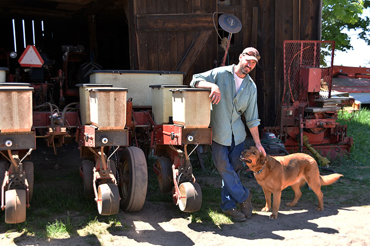 Tim’s trusty four-legged sidekick will be the first to greet you at the farm. 