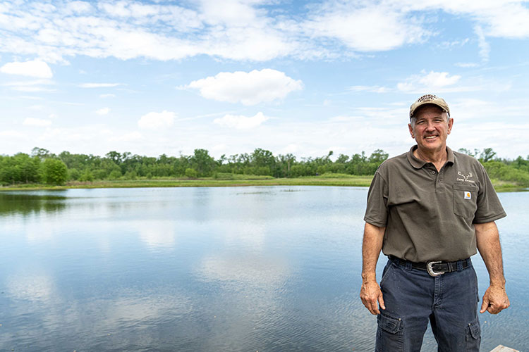 ​ : Mark is working hard to create a wildlife oasis on his land in Starke County, Indiana. Photo by Brandon O’Connor, NRCS. 