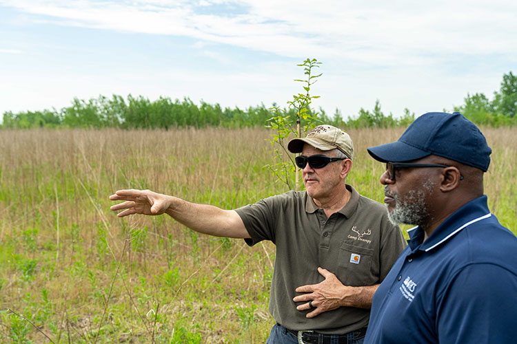 A steward of the land, Mark wants to restore and preserve the land for future generations. Photo by Brandon O’Connor, NRCS.