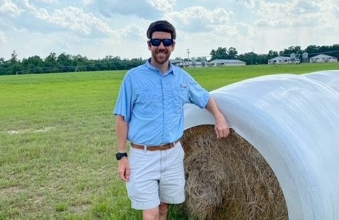 Person standing in field