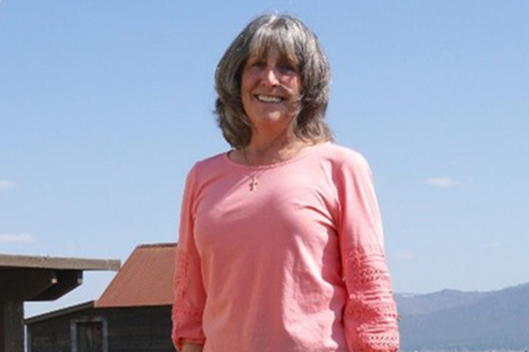 Person standing on island ranch