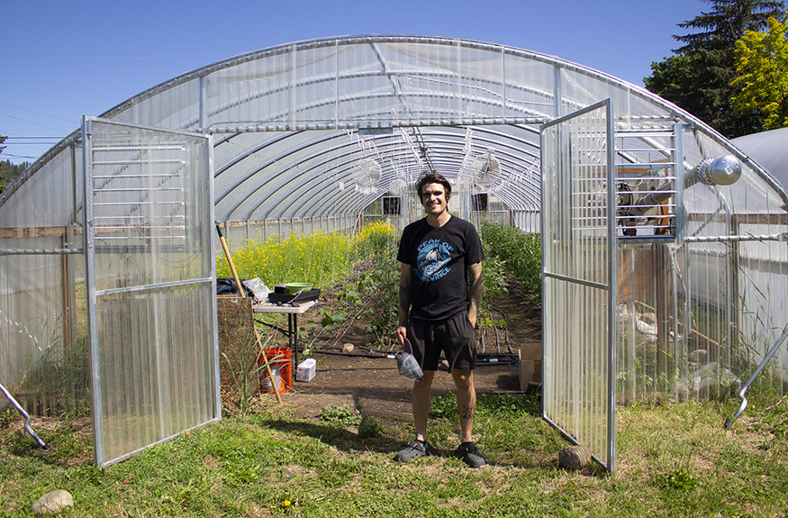 The high tunnel also improved soil health on his land. Photo by Adrian Melendez, NRCS.