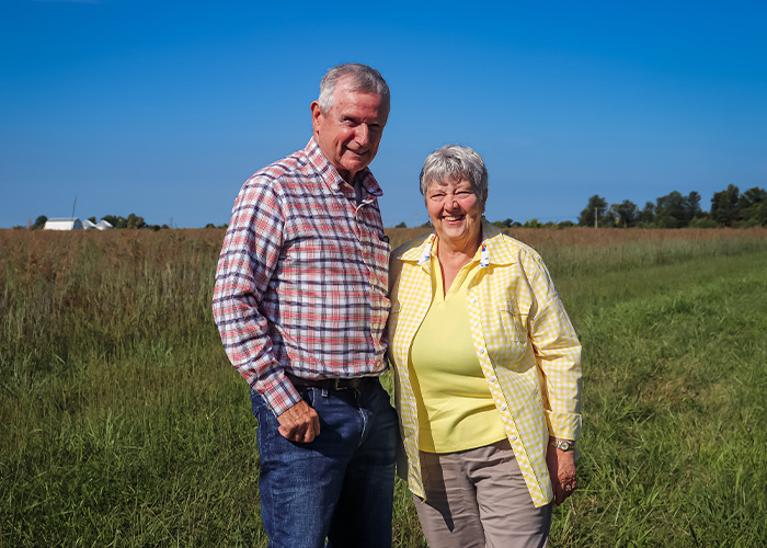two people standing