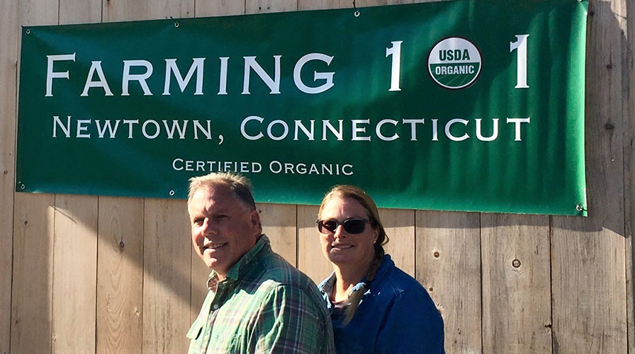 Trout and Jennifer Gaskins of Farming 101 in Newtown, Connecticut.