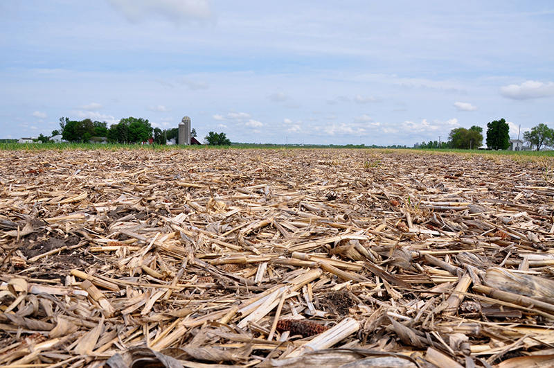 Prepare for a successful spring planting with an even distribution of residue left over from your fall harvest. Photo Credit: Jason Johnson, USDA’s Natural Resources Conservation Service