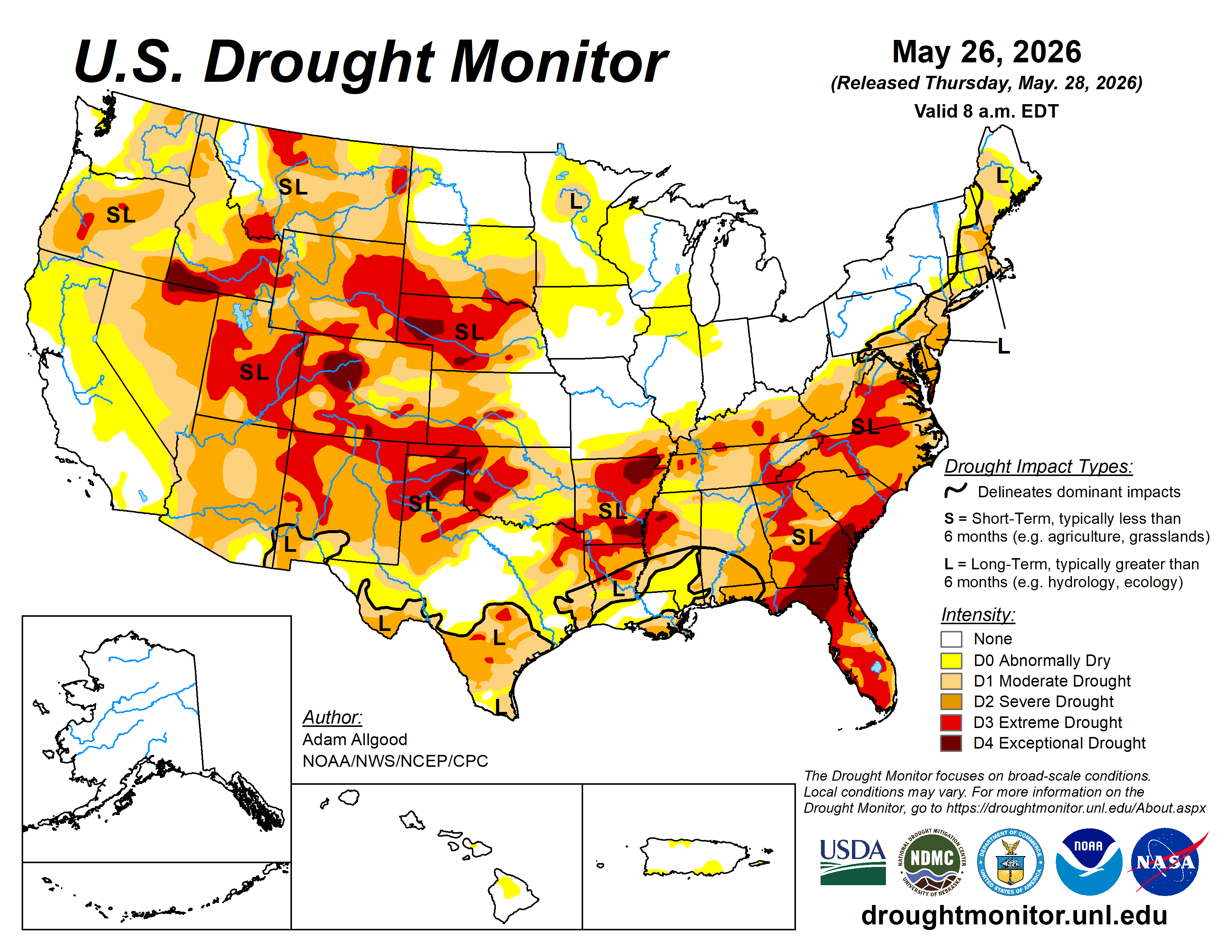 Map of mainland United States, Alaska, Hawaii, and Puerto Rico