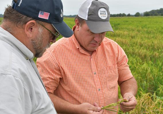 Eric Unkel in Kinder, Louisiana meet with NRCS employee.