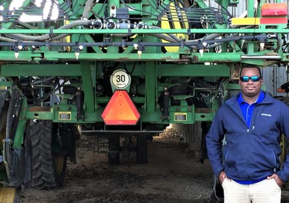 Tommy Turner Jr., a new farmer who operates near Eudora, Arkansas.