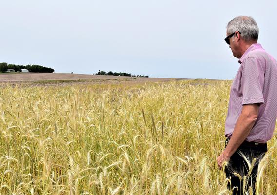 Local USDA-NRCS District Conservationist John Bruene helped airport personnel plan conservation activities on their cropland.