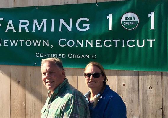 Trout and Jennifer Gaskins of Farming 101 in Newtown, Connecticut.