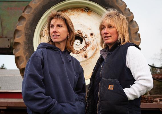 Kim Coulter and Nina Luchka are sisters and owners of Stoney Hill Cattle Company in Charlestown, Rhode Island.