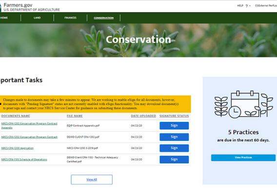 A screenshot of farmers.gov