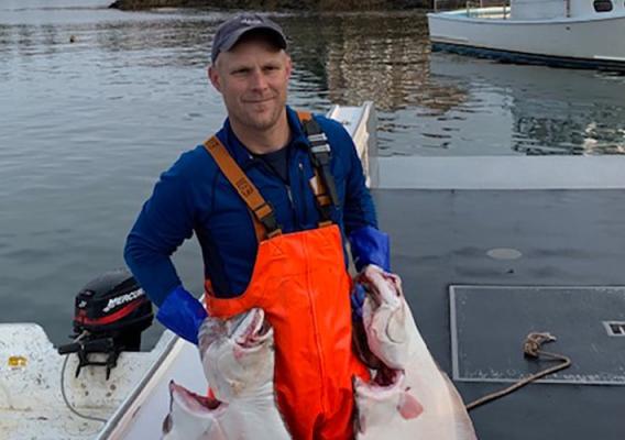 Jeremy Cates, a fourth-generation lobster, scallop, and halibut fisherman in Cutler, Maine