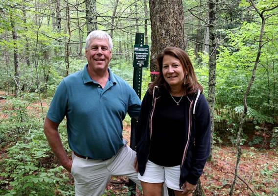 Patrick and Diane Luther on their property in July 2019.