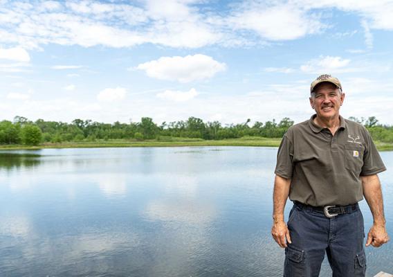 Mark is working hard to create a wildlife oasis on his land in Starke County, Indiana. Photo by Brandon O’Connor, NRCS. 